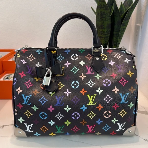 Louis Vuitton ブラック Louis Vuitton Fall for You Speedy Bandouliere 25 Watercolor